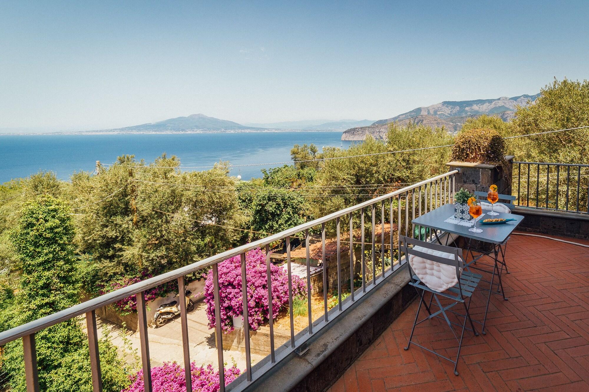 Villa Carolina Sorrento Private Heated Pool And Sea View Exteriör bild