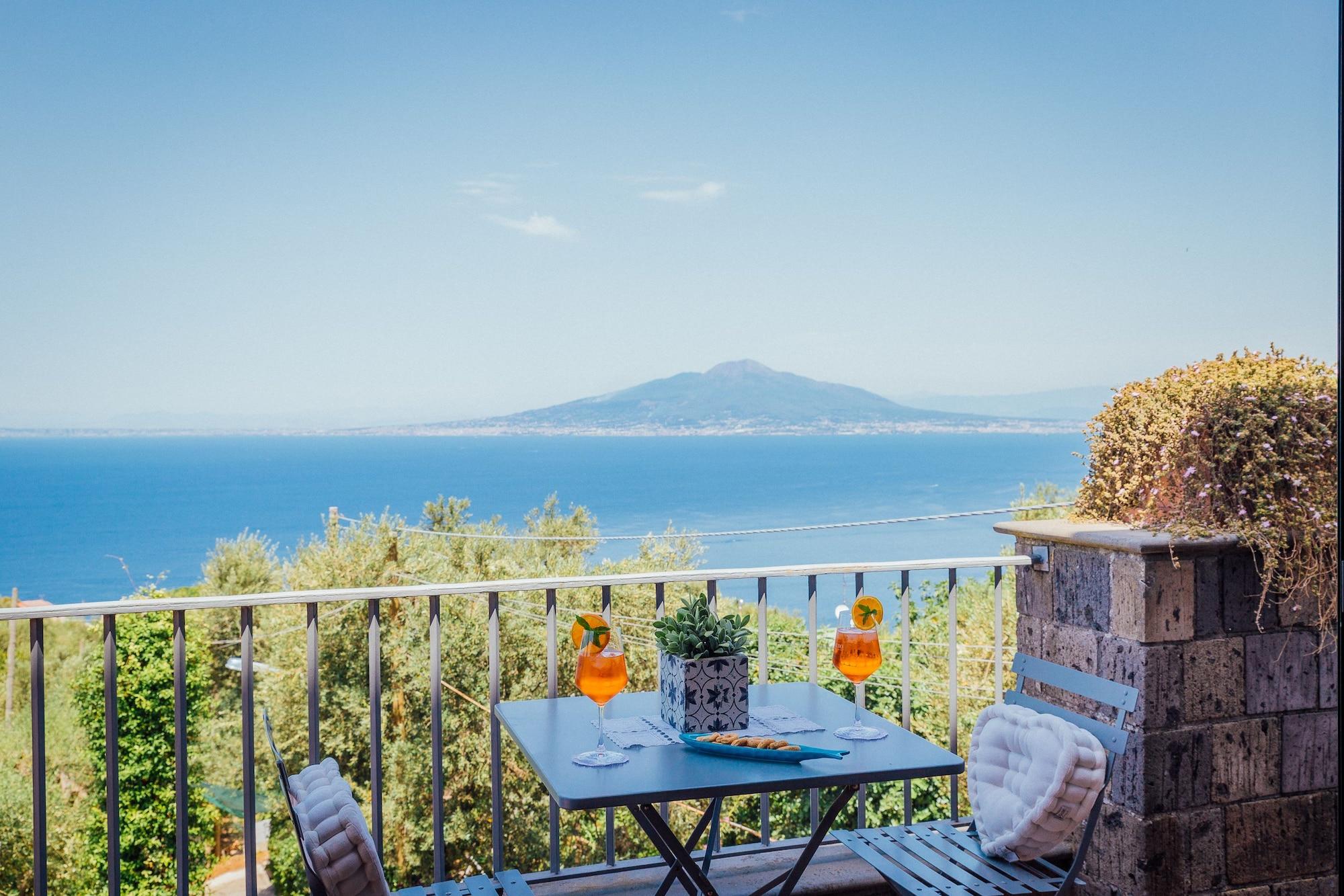 Villa Carolina Sorrento Private Heated Pool And Sea View Exteriör bild