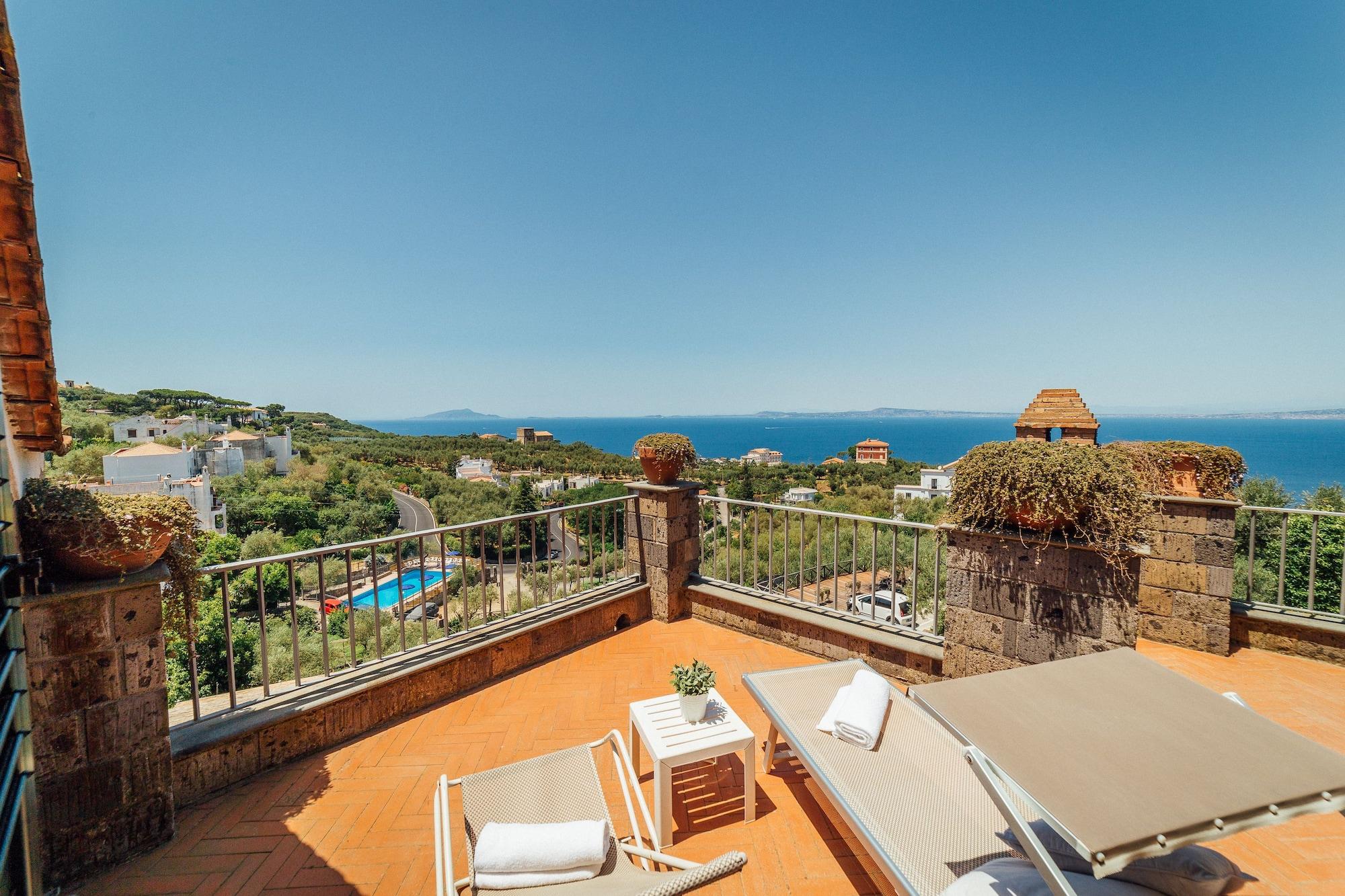 Villa Carolina Sorrento Private Heated Pool And Sea View Exteriör bild