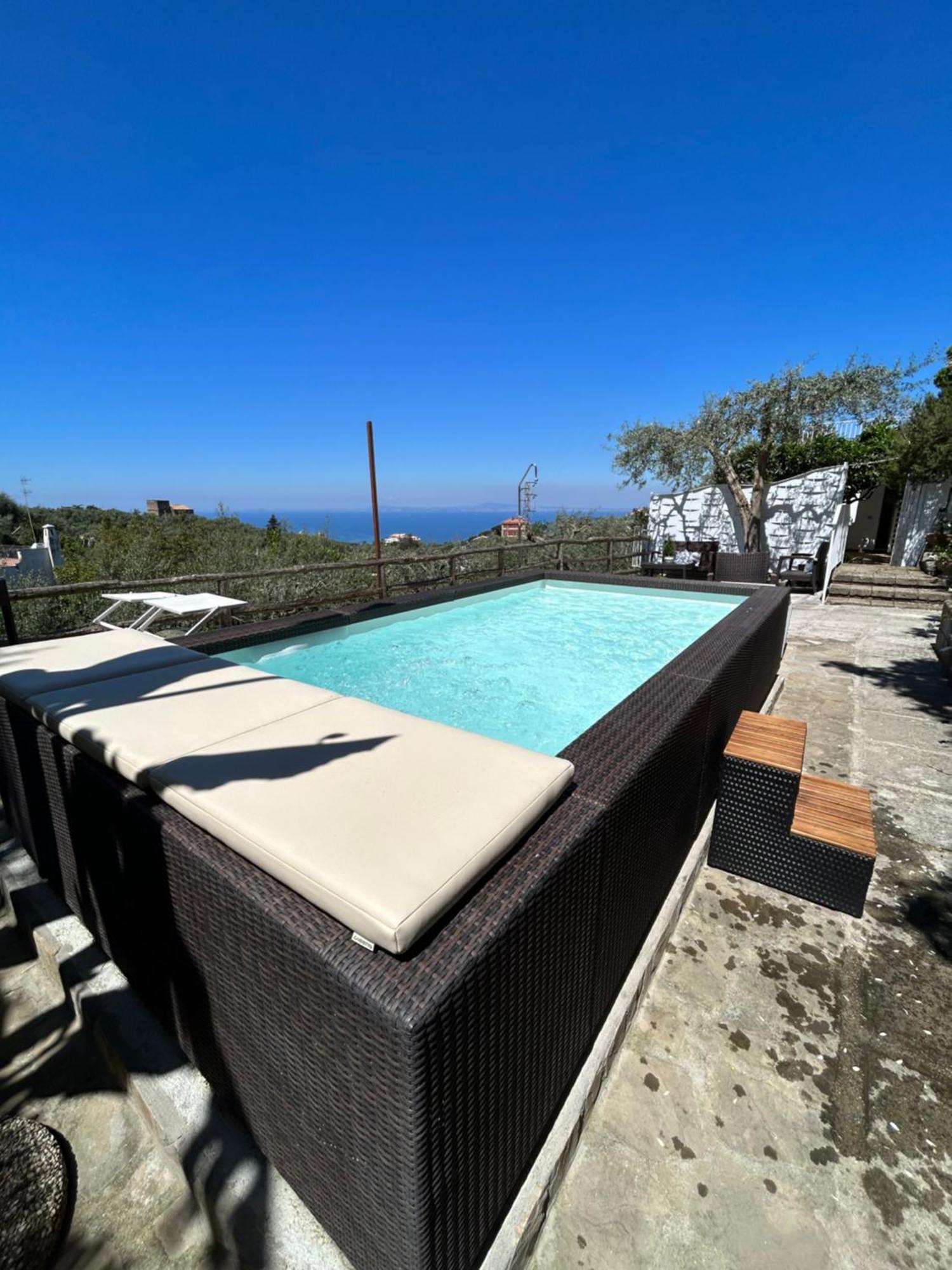 Villa Carolina Sorrento Private Heated Pool And Sea View Exteriör bild
